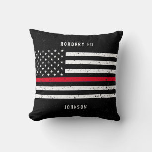 Falscher Name der amerikanischen Flagge Thin Red L Kissen