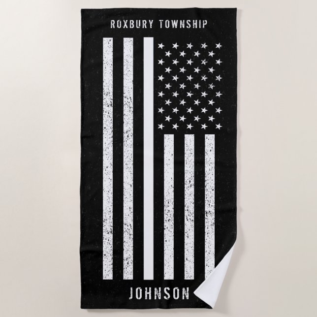 Falscher Name für die amerikanische Flagge dünne w Strandtuch (Vorderseite)