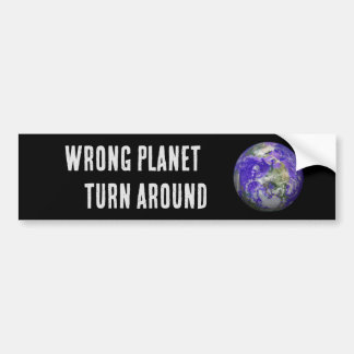 Falscher Planet dreht sich um Alien Autoaufkleber