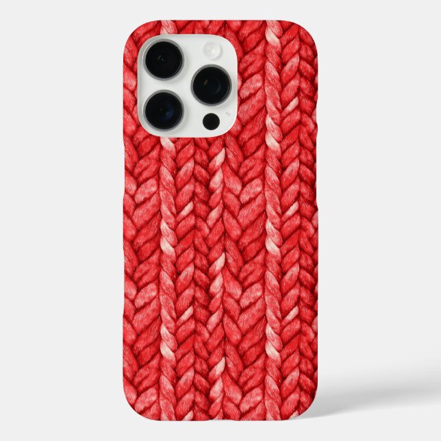 Falscher roter Pullover iPhone 16 Pro Hülle (Rückseite)