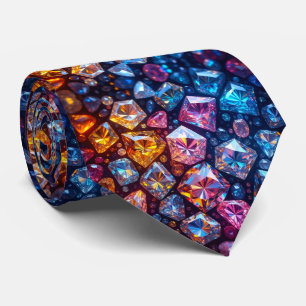 Falscher Seiden-Edelstein-Diamant-Luxus-Halstuch Krawatte
