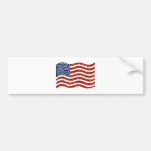 Falscher Sequenzprint American Flag Autoaufkleber