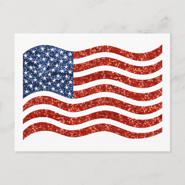 Falscher Sequenzprint American Flag Postkarte (Vorderseite)