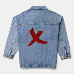 Falscher Text für Zeichen Jeansjacke