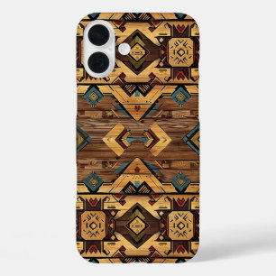Falsches Azteken-Holzkorn iPhone 16 Plus Hülle