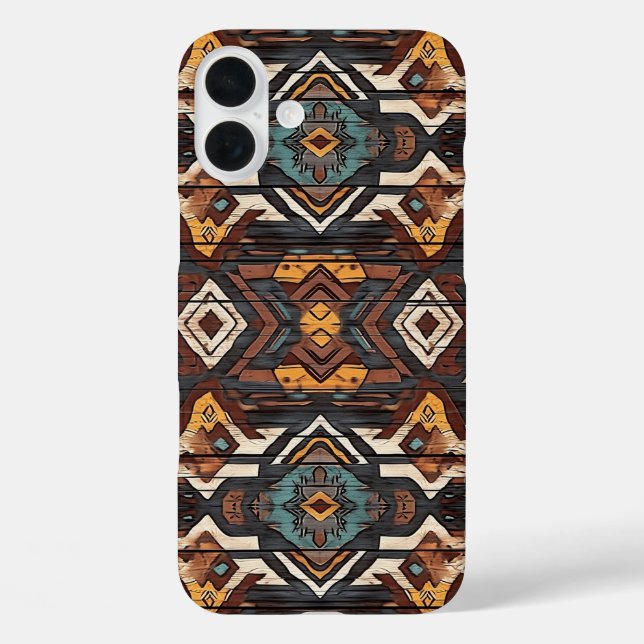Falsches Azteken-Holzkorn iPhone sechzehn Plus Hül iPhone 16 Plus Hülle (Rückseite)