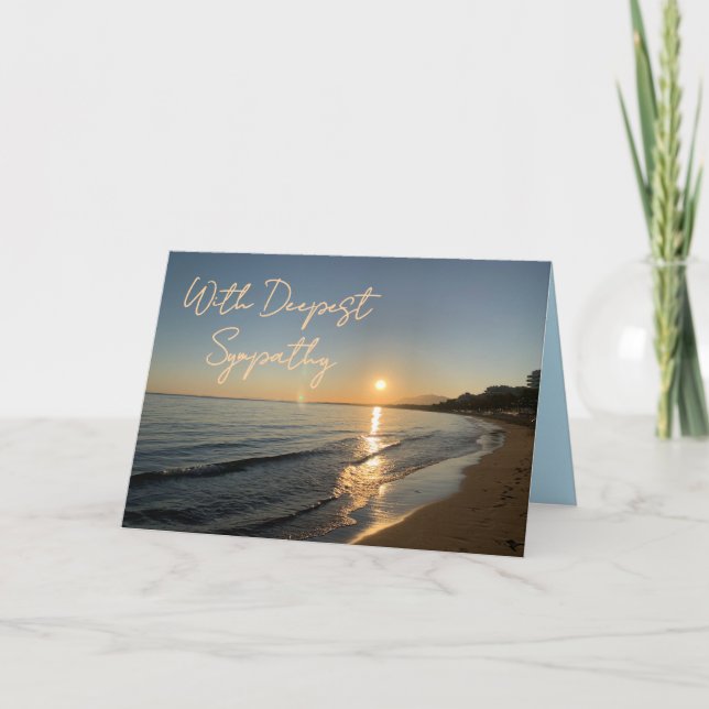 Falsches Beileid Sunset Beach Card Dankeskarte (Vorderseite)
