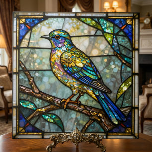 Falsches Buntglas Farbige Vogelmosaik-Naturkunst Fliese