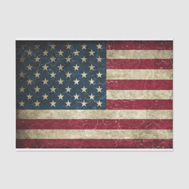 Falsches Dekoupage-Papier der amerikanischen Flagg Seidenpapier (Vorderseite)