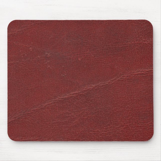 Falsches dunkelrotes Leder Mousepad (Vorne)