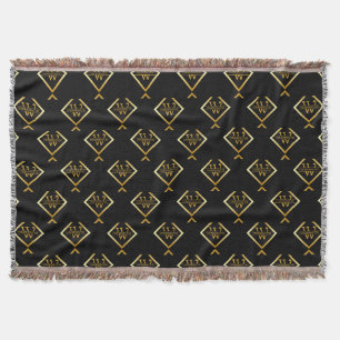 Falsches Gold-Achsen-Monogramm – Schwarz & Gold Decke