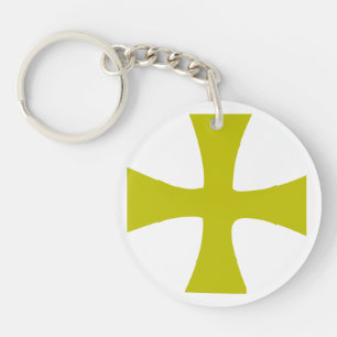 Falsches Gold-Byzantinerkreuz Schlüsselanhänger