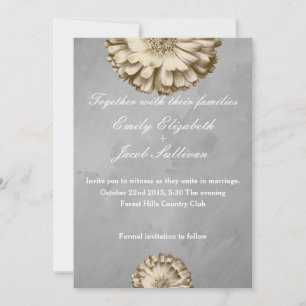 Falsches Gold Glitterfolie Gänseblümchen inspirier Save The Date