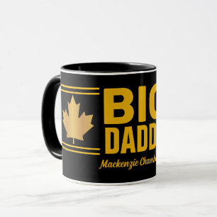 Falsches Gold Maple Leaf Big Daddy auf SCHWARZ Tasse