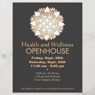Falsches Goldblatt Weißer Lotus Healing Arts Flyer