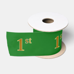 Falsches/imitiertes Gold "1." Ereignis-Nummer (Grü Satinband