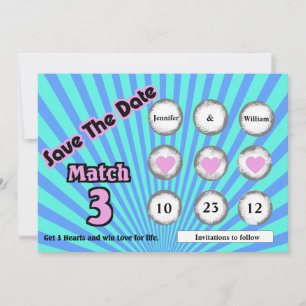 Falsches Lotto Rubbellos Save the Date Ankündigung