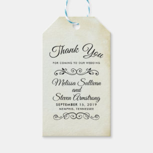 Falsches Vintage-Pergament Einfache und elegante H Geschenkanhänger