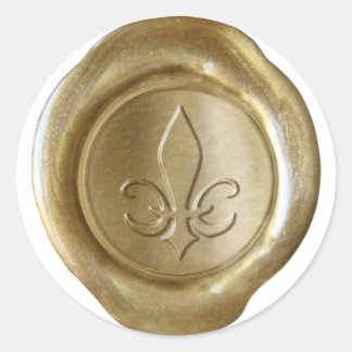 Falsches Wachssiegel - Gold - SPADE Runder Aufkleber