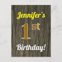 Falsches Wood, falsches Gold 1st Birthday & Custom
