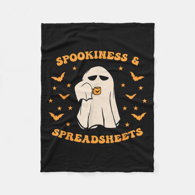 Falschheit und Tabellenkalkulation Halloween-Buchh Fleecedecke (Vorderseite)