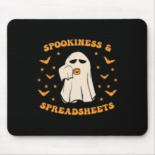 Falschheit und Tabellenkalkulation Halloween-Buchh Mousepad