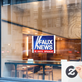 Falschnachrichten Fensteraufkleber