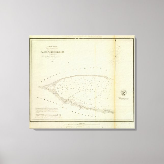 False Dungeness Harbour, Wash Leinwanddruck (Vorderseite)