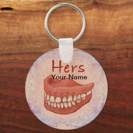 False Teeth Oma benutzerdefinierter Schlüsselanhän Schlüsselanhänger