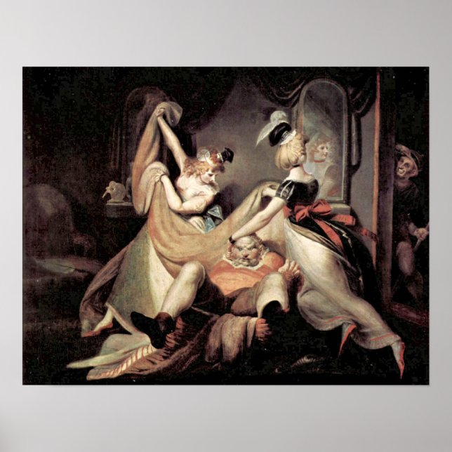 Falstaff im Wäschekorb von Henry Fuseli Poster (Vorne)