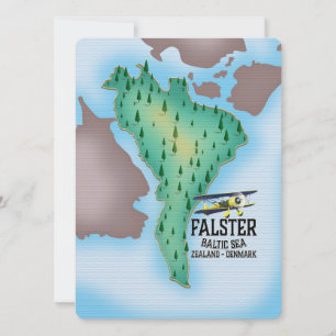 Falster Insel Dänemark Reiseplakat.
