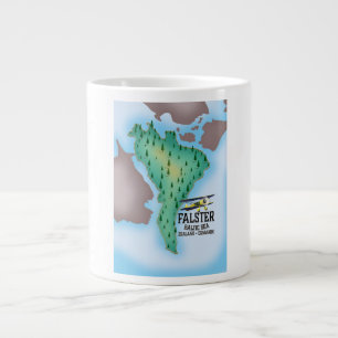 Falster Island Denmark Reiseplakat. Jumbo-Tasse