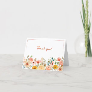 Faltbare florale Dankeschön Karte