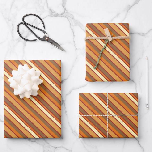 Faltblätter für Fun Strip-Muster gekachelt Geschenkpapier Set (Vorderseite)