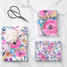 Faltblätter für Wasserfarben Geschenkpapier Set
