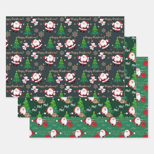 Faltblätter für Weihnachtselemente Geschenkpapier Set (Set)
