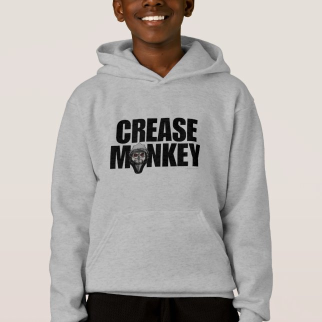 Falten-Affe (Hockey-Tormann) Hoodie (Vorderseite)