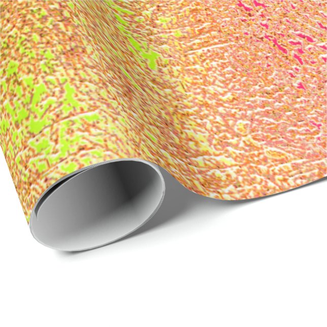 Falten Lederstil mit abgenutzter Farbe, Lachs Geschenkpapier (Rolleneckpunkt)