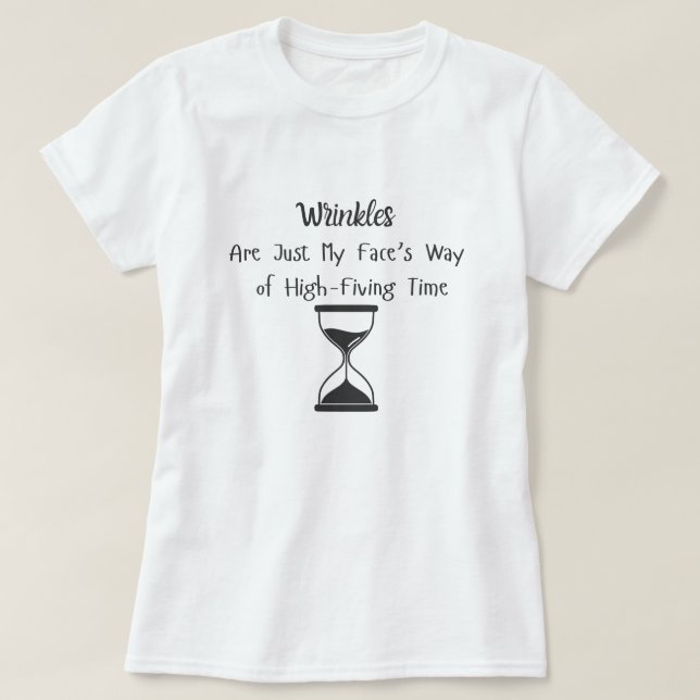 Falten, nur mein Gesicht, wie eine hohe Fünffache T-Shirt (Design vorne)