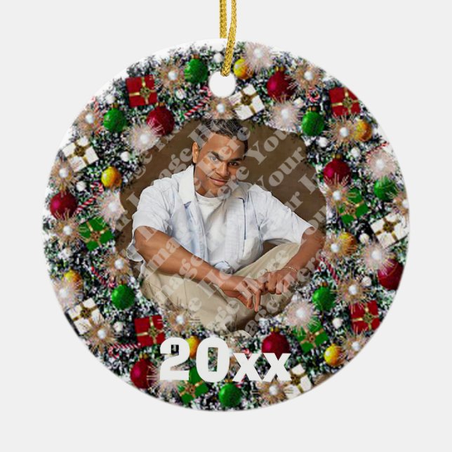 Faltenbalg Foto Frame Keepake Ornament (Vorne)