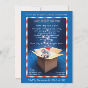 Faltenbalg Geschenkboxen Weihnachts-Party Einladun Einladung