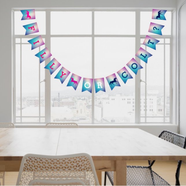 Faltenbzw. kalt rosa und blaues Geschlecht Wimpelkette (Von Creator hochgeladen)