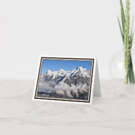 Faltende Gruß-Karte - steigende Wolken in den Karte