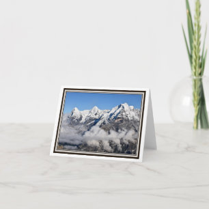 Faltende Gruß-Karte - steigende Wolken in den Karte