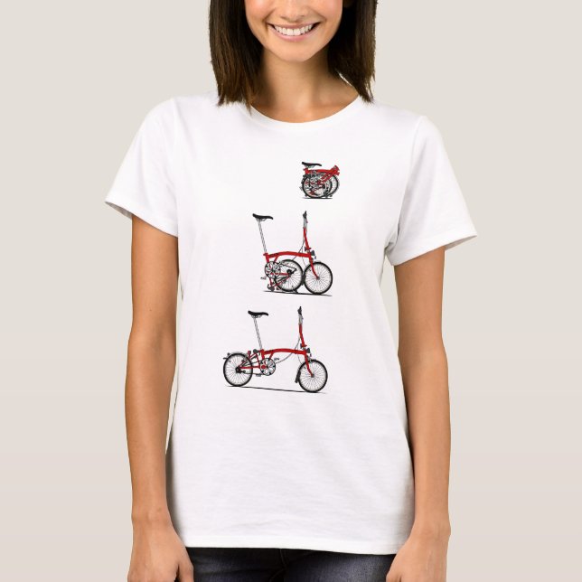 Faltendes Fahrrad T-Shirt (Vorderseite)