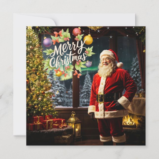 Faltenglühen Weihnachtskarte Mitteilungskarte (Vorderseite)