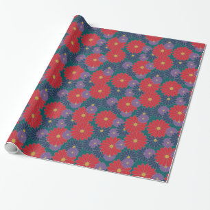 Faltenpapier für Splashy Fall Floral Wrapping Geschenkpapier