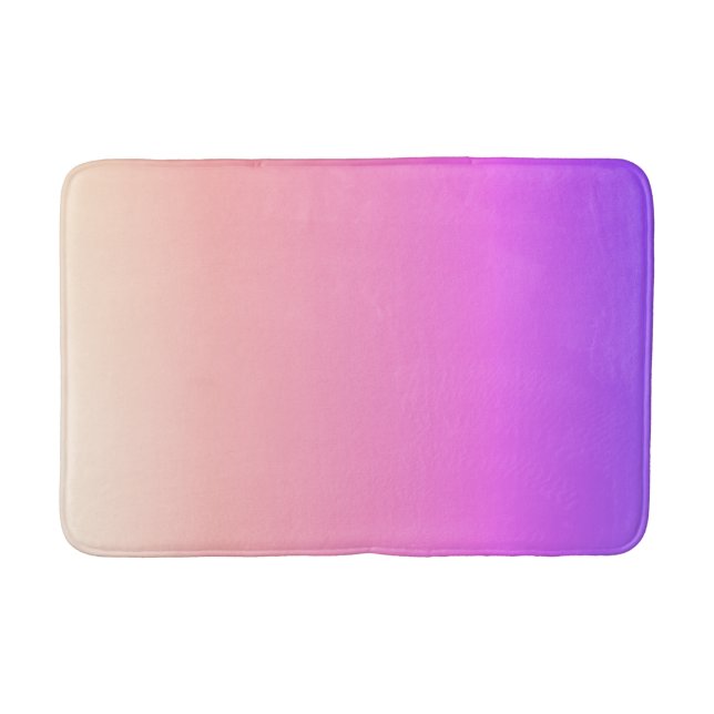 Faltenpfirsichpink und Lila farbige Ombre Badematte (Vorderseite)