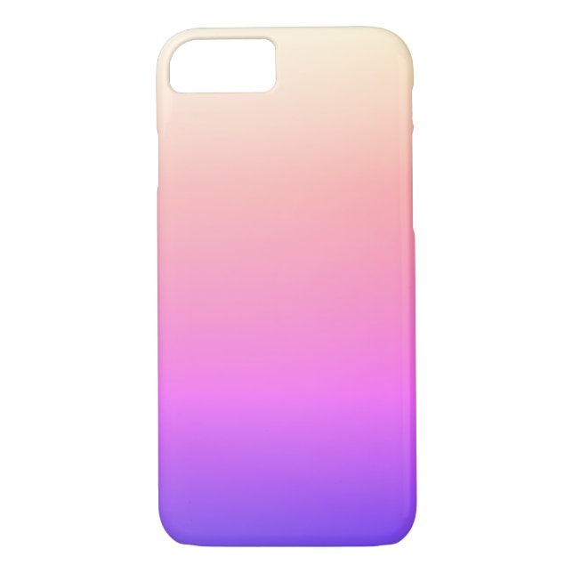 Faltenpfirsichpink und Lila farbige Ombre Case-Mate iPhone Hülle (Rückseite)