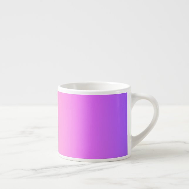 Faltenpfirsichpink und Lila farbige Ombre Espressotasse (Rechts)